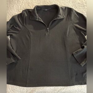 ⭐️ 3/$20 Land’s end women’s Black Quarter-Zip Pullover size 2xl (20w-22w)
